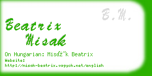 beatrix misak business card